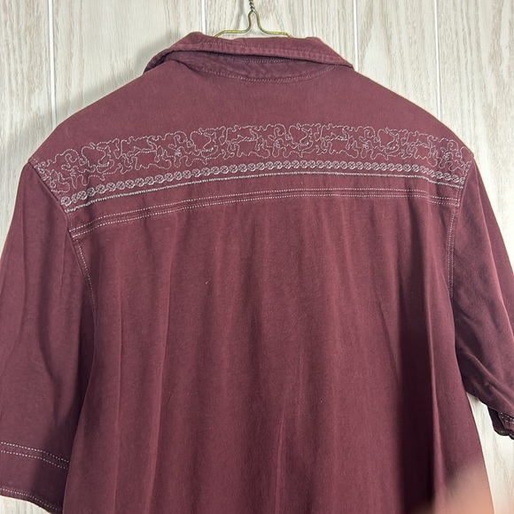 Kuhl Men’s Burgundy Embroidered Collared Short Sleeve Cotton Polo, L - Picture 5 of 14